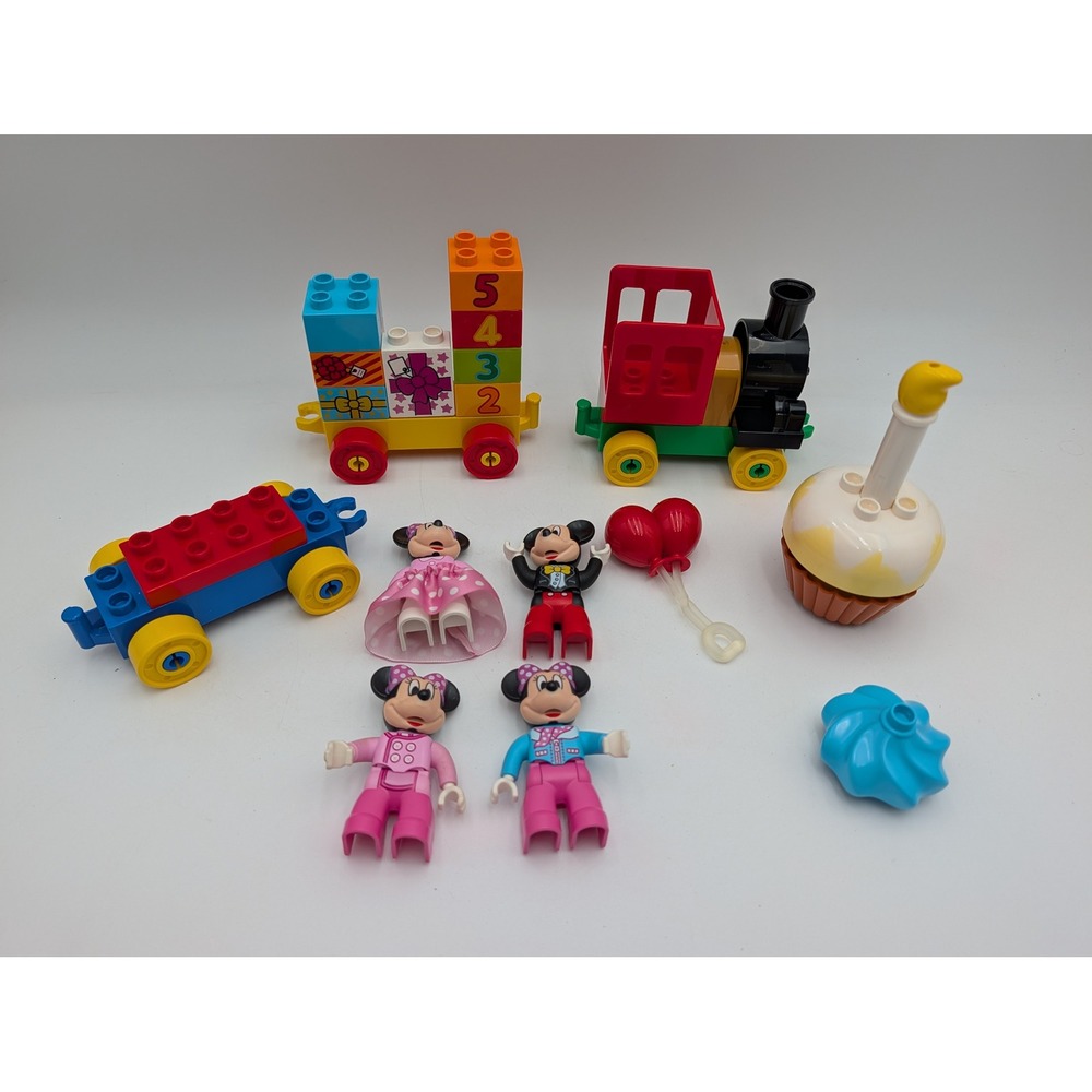 LEGO Duplo Disney Mickey Minnie Birthday Train Building Blocks Lot Pink